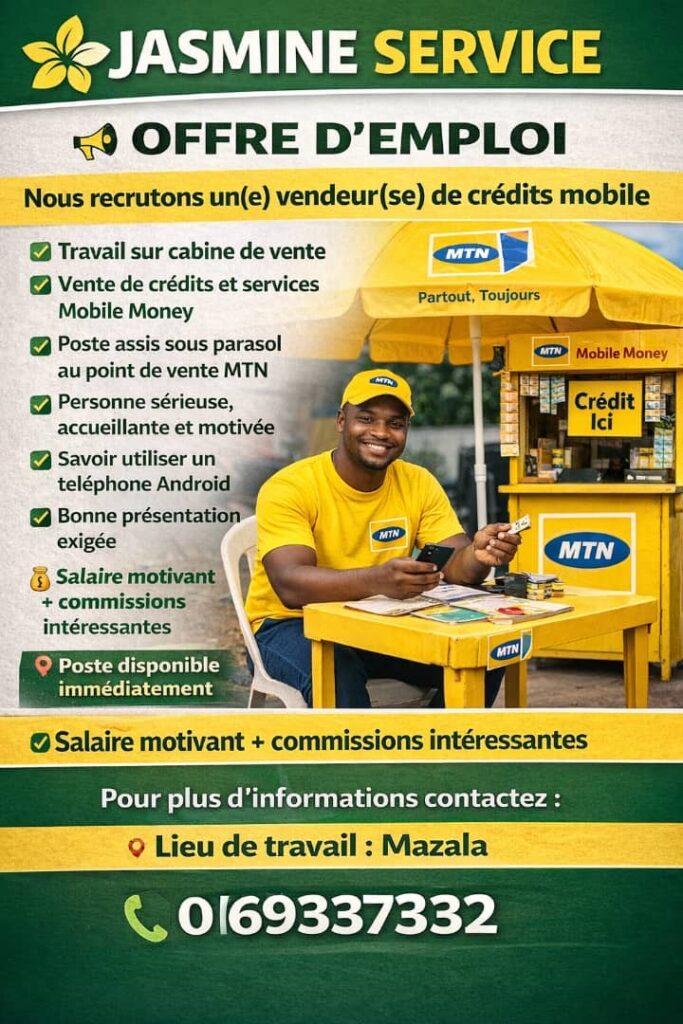 Recrutement vendeurs de crédit mobile